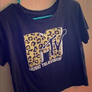 Vintage cropped MTV tee